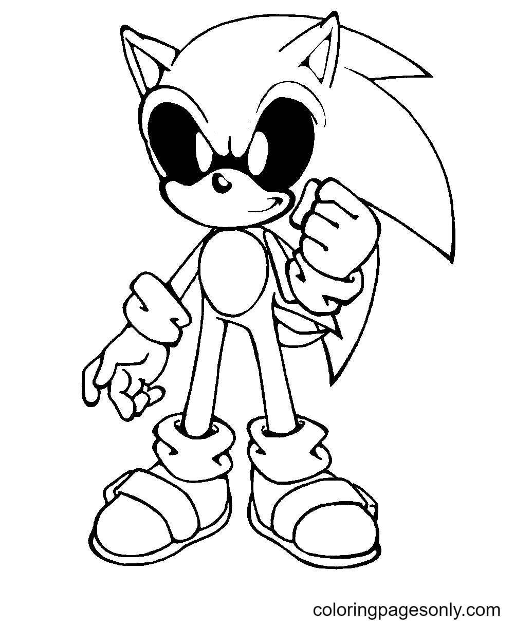 Sonic exe coloring pages printable for free download