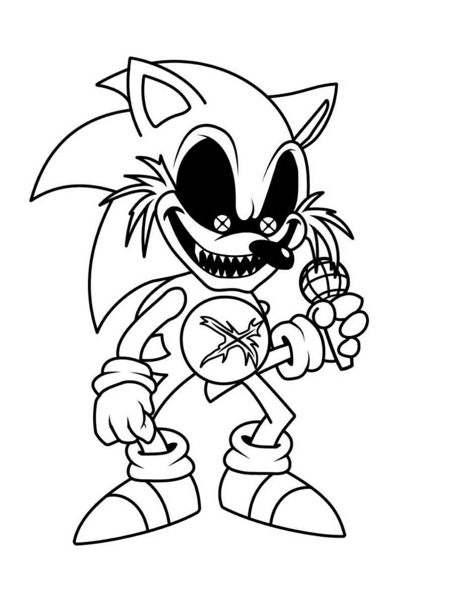 Sonic exe coloring pages