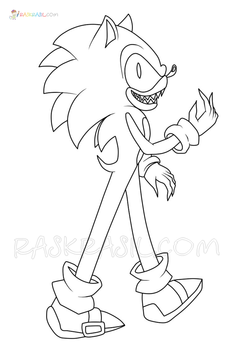 Sonic exe coloring pages new pictures free printable