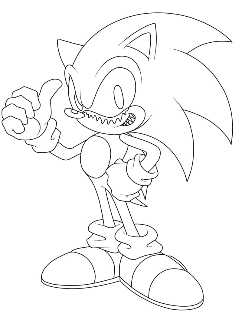 Sonic exe coloring pages