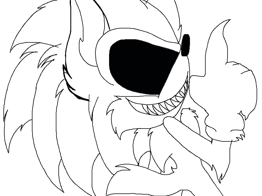 Free to color sonicexe line art by emilybandicoot on