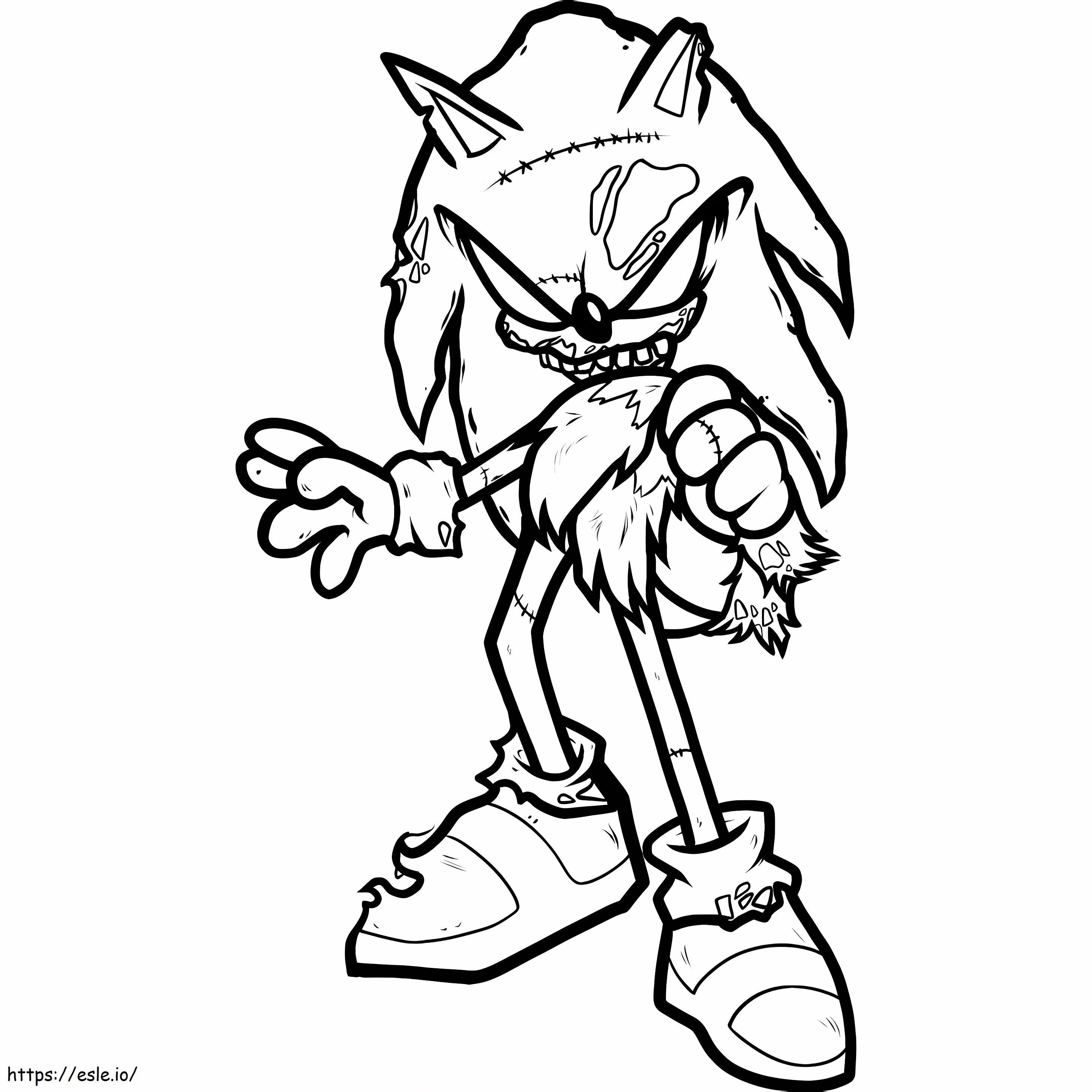 Sonic exe coloring page