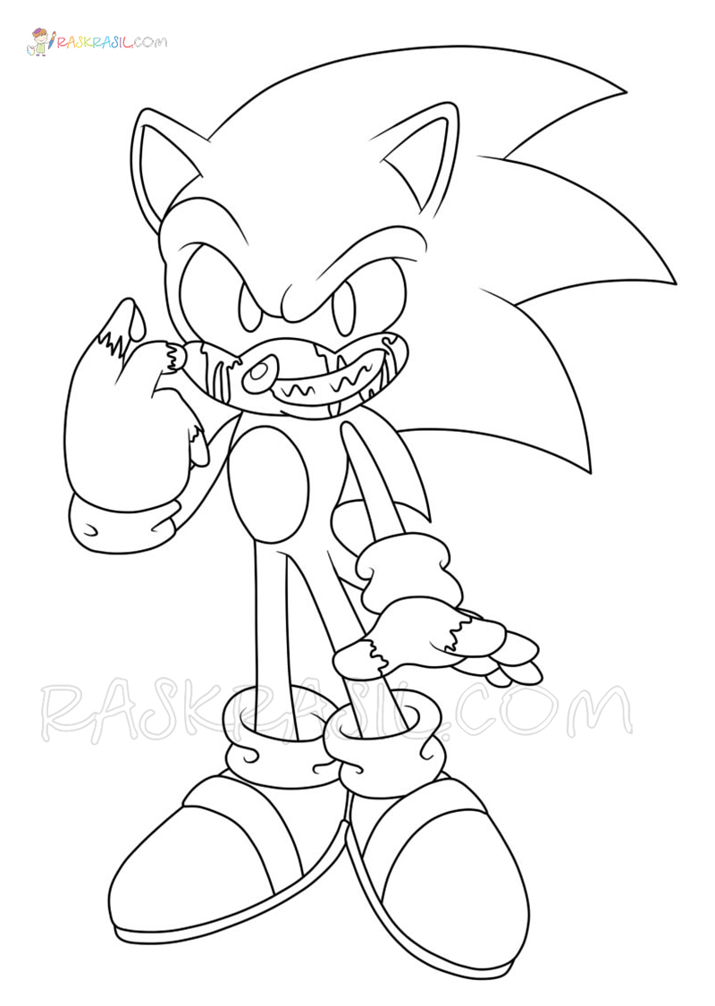 Sonic exe coloring pages new pictures free printable