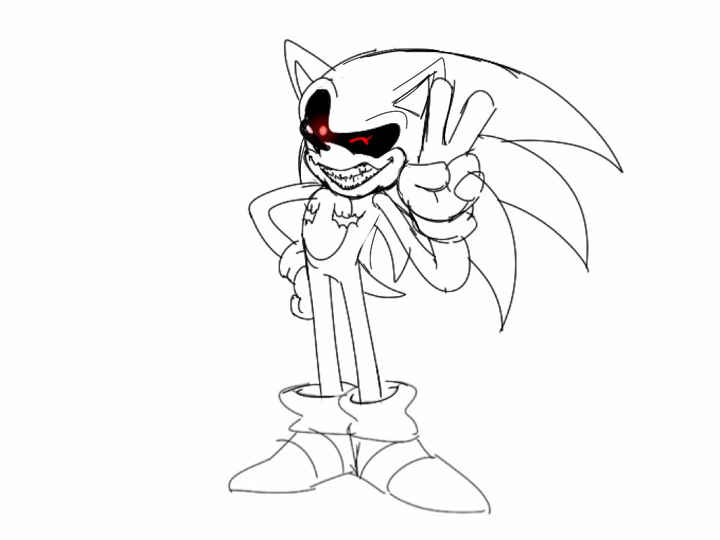 Giga on x was in a sonicexe mood after watching the fantastic work done on the fnf mod so i did some doodles first i did falsecow s one cuz hes sweet