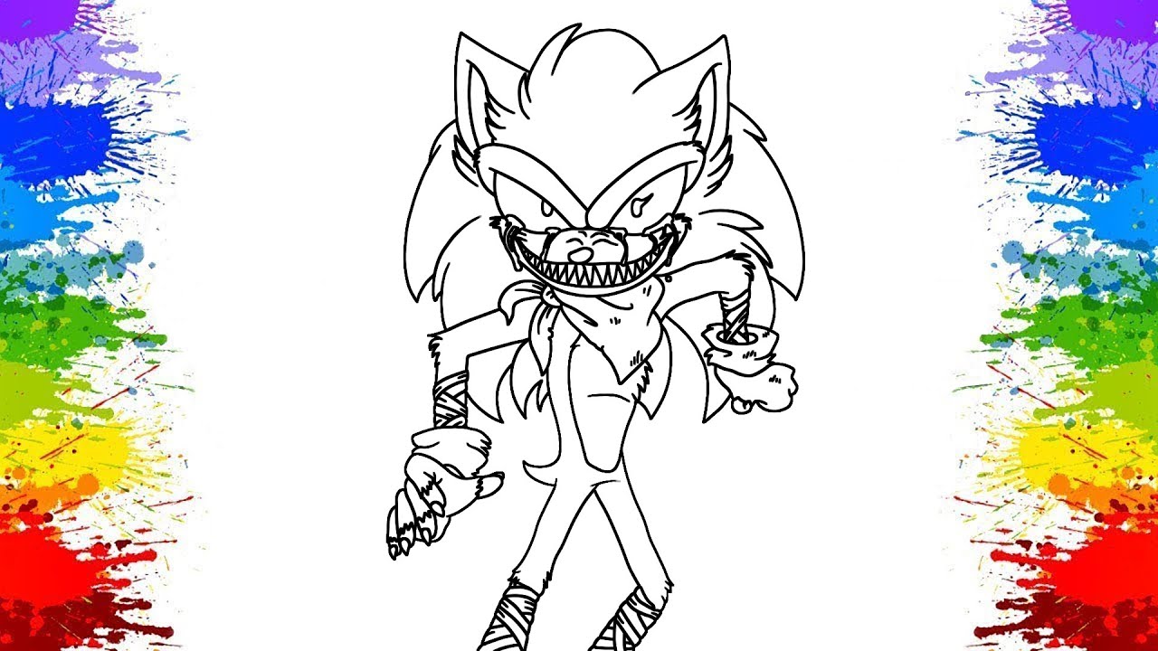 Ð how to draw sonic exe ð sonic exe coloring page ð