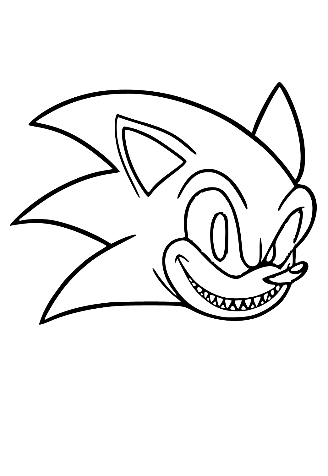 Free printable sonic exe head coloring page sheet and picture for adults and kids girls and boys