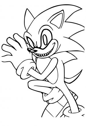 Free printable sonic exe coloring pages for adults and kids