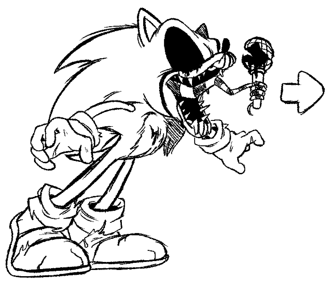 Sonic exe coloring pages