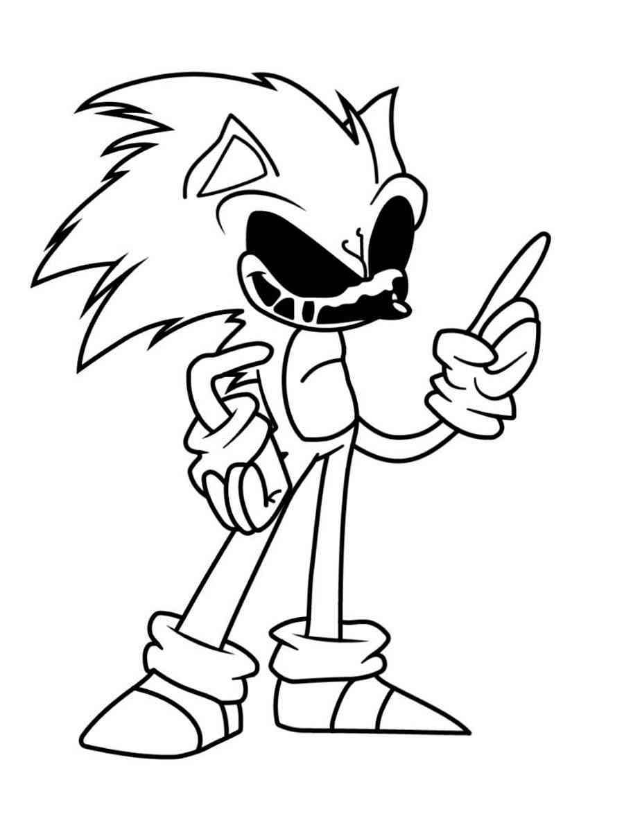 Sonic exe coloring pages