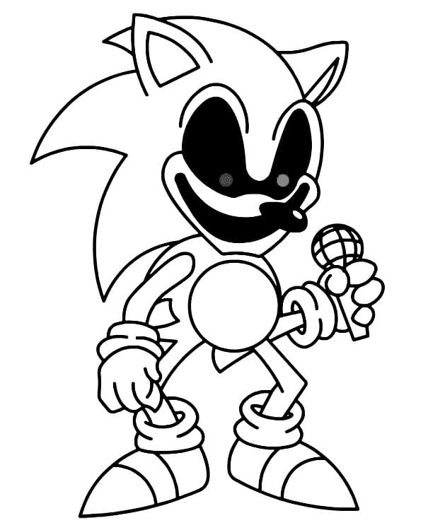 Sonic exe sheet coloring page