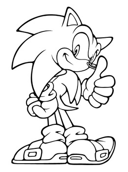 Sonic the hedgehog coloring pages by coloring book hkm tpt