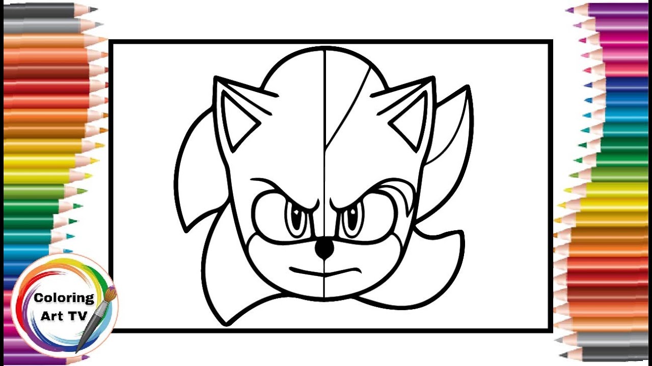 Sonic shadow in one face coloring pagesonic coloring pages convex u ncs