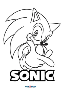 Printable sonic coloring pages for kids