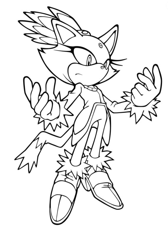 Sonic coloring pages pictures digital download