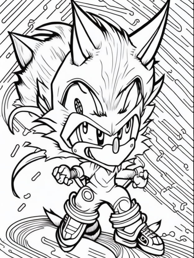 Free magic with sonic fnf coloring pages