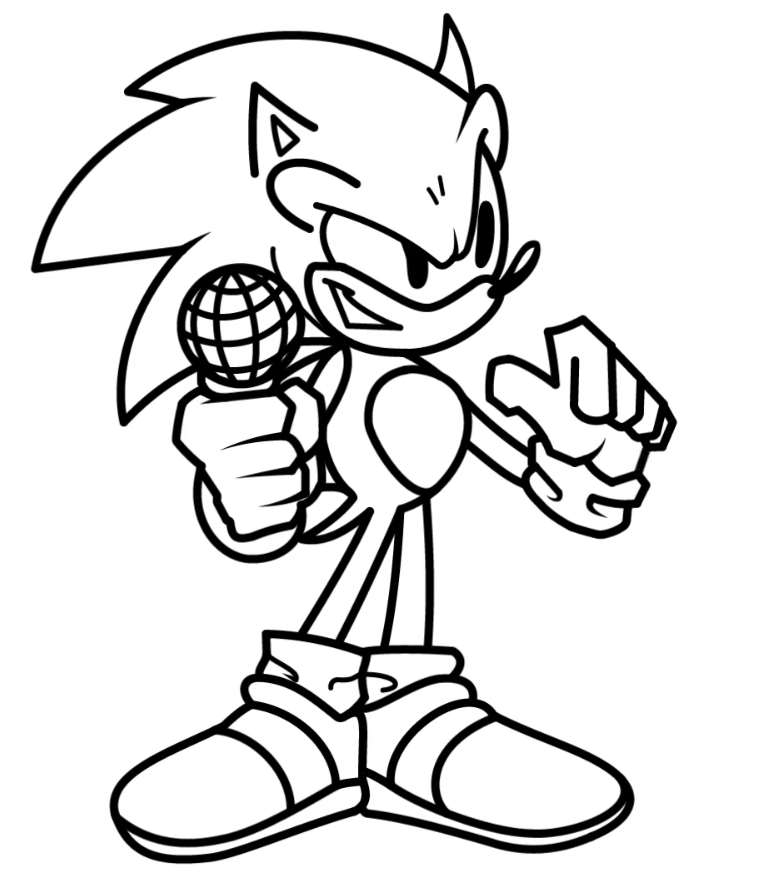 Coloring pages sonic fnf