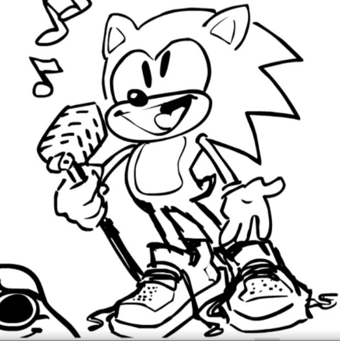 Sonic in the fnf by haredevilhare on