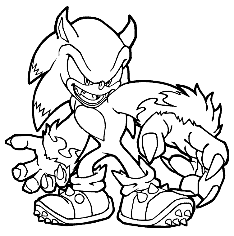 Sonic exe coloring pages printable for free download