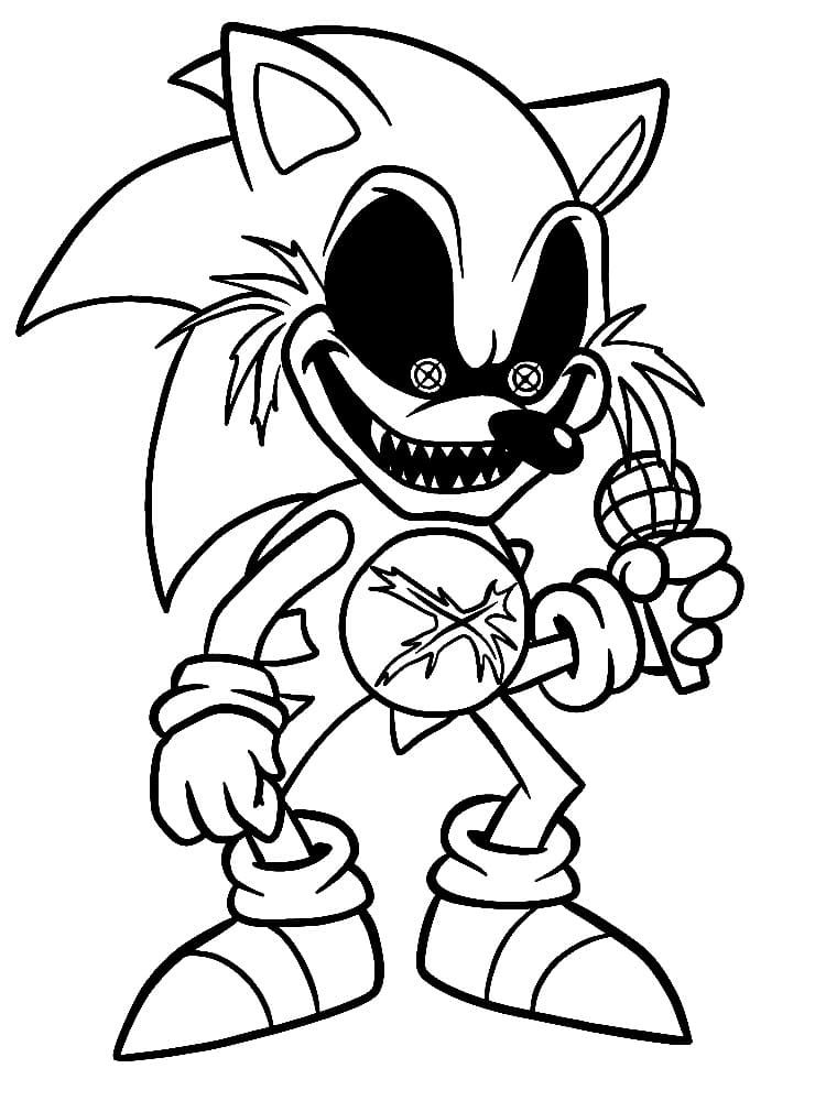 Sonic exe coloring pages