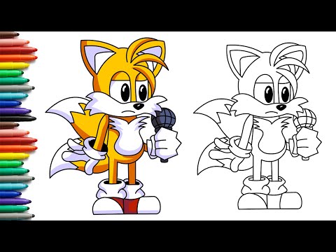 How to draw soul tails friday night funkin fnf