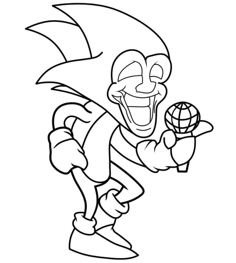 Coloring pages majin sonic print free