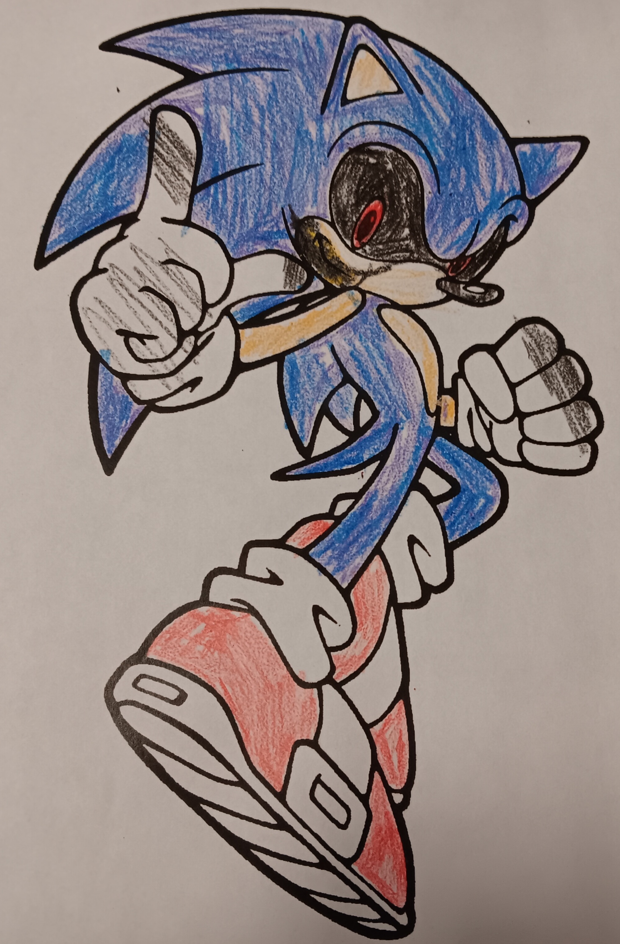 Sonic coloring page edit sonicexe by sagovir on