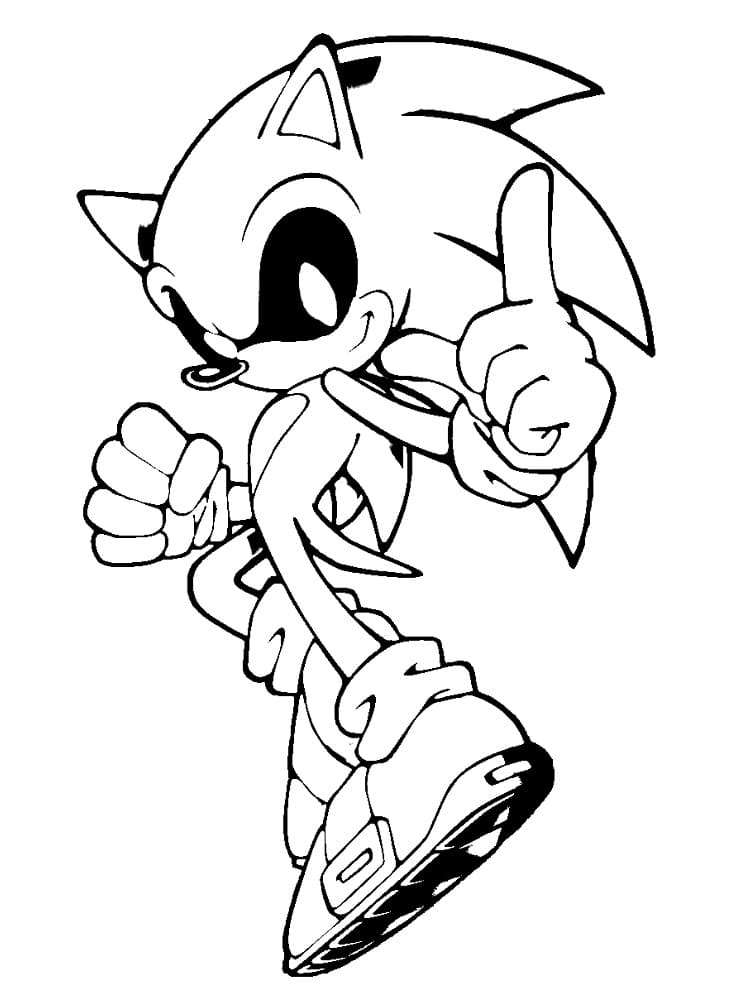 Sonic exe drawing coloring page