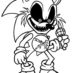 Sonic exe coloring pages printable for free download