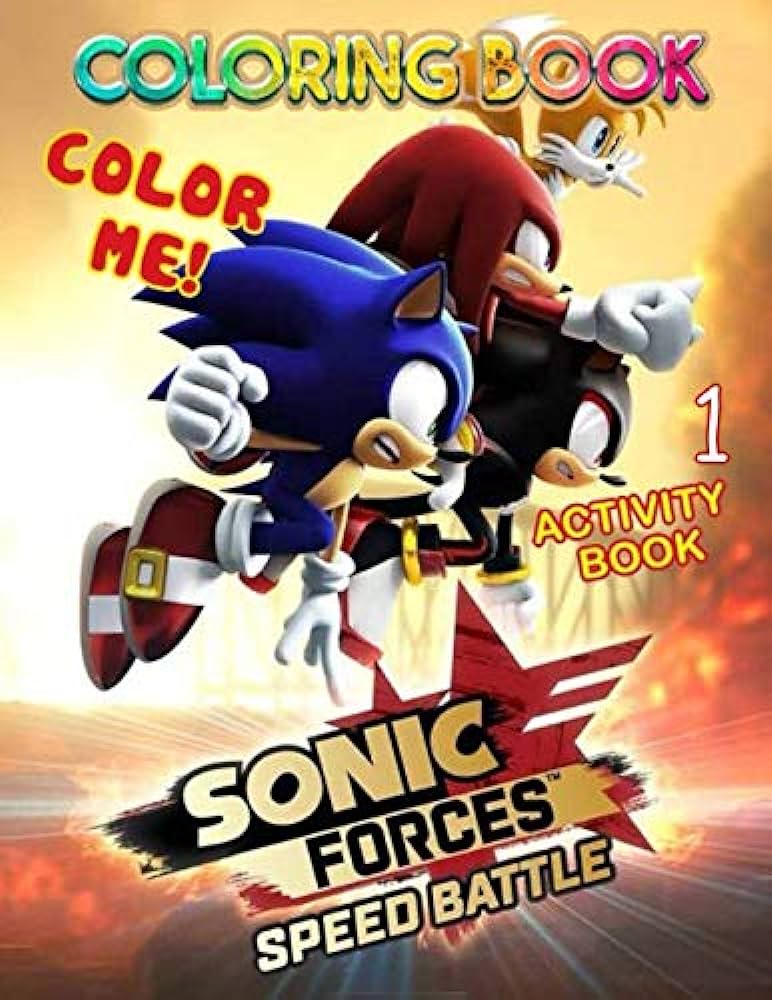 Color me sonic coloring book sonic forces speed battle