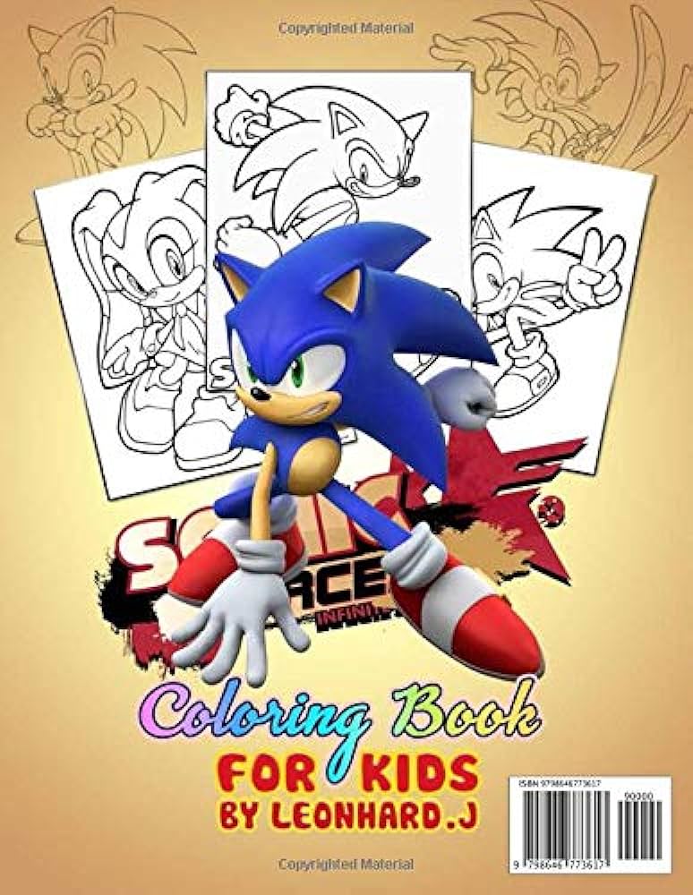 Color me sonic coloring book sonic forces speed battle