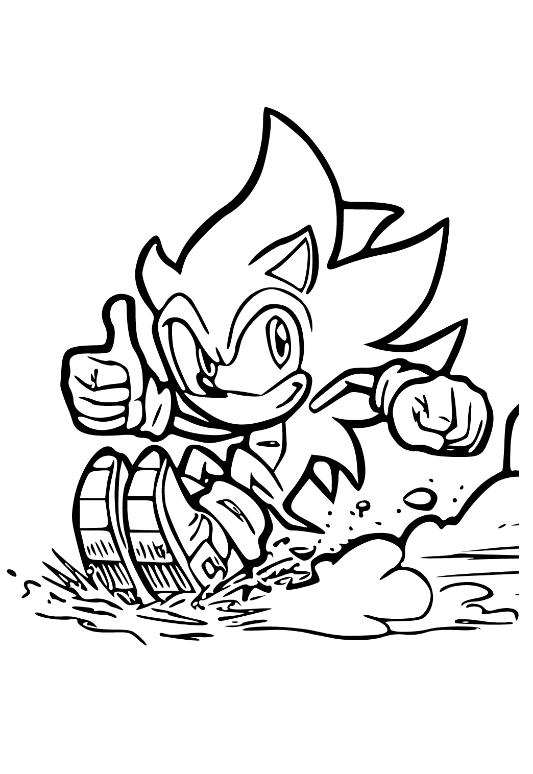 Free printable sonic forces coloring page sheet and picture for adults and kids girls and boys