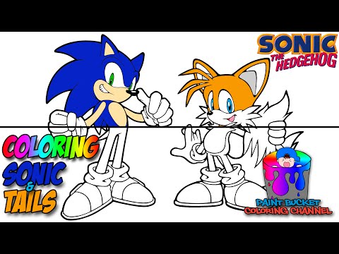 Sonic the hedgehog drawing and coloring