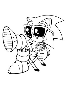 Sonic the hedgehog coloring pages by coloring book hkm tpt