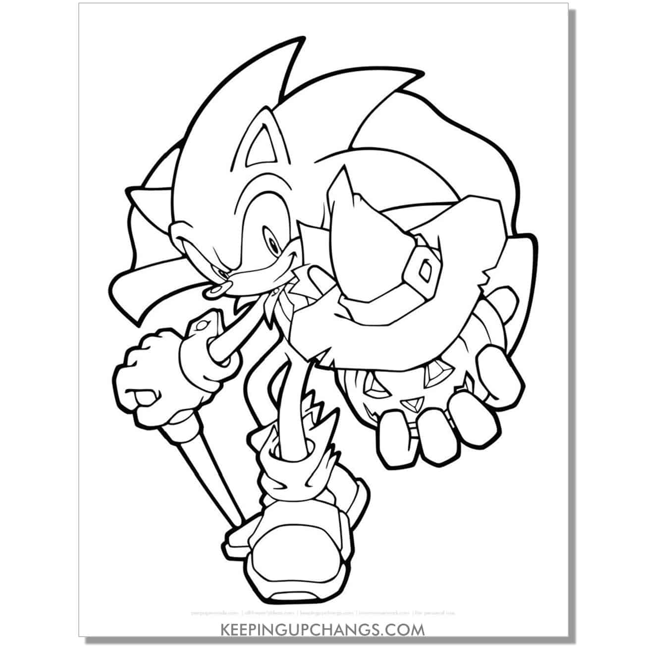 Free sonic the hedgehog coloring pages popular printables