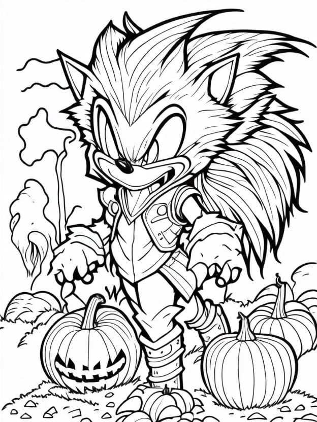 Sonic halloween coloring pages for all ages