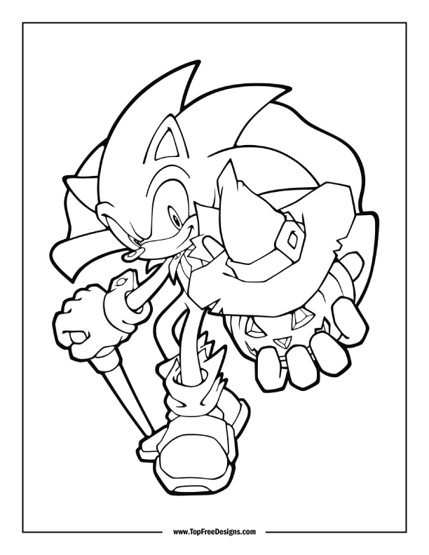 Sonic coloring pages