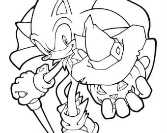 Sonic coloring pages pictures digital download