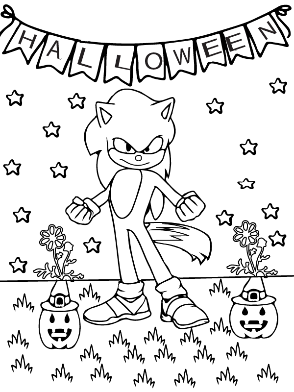 Sonic halloween malvorlagen