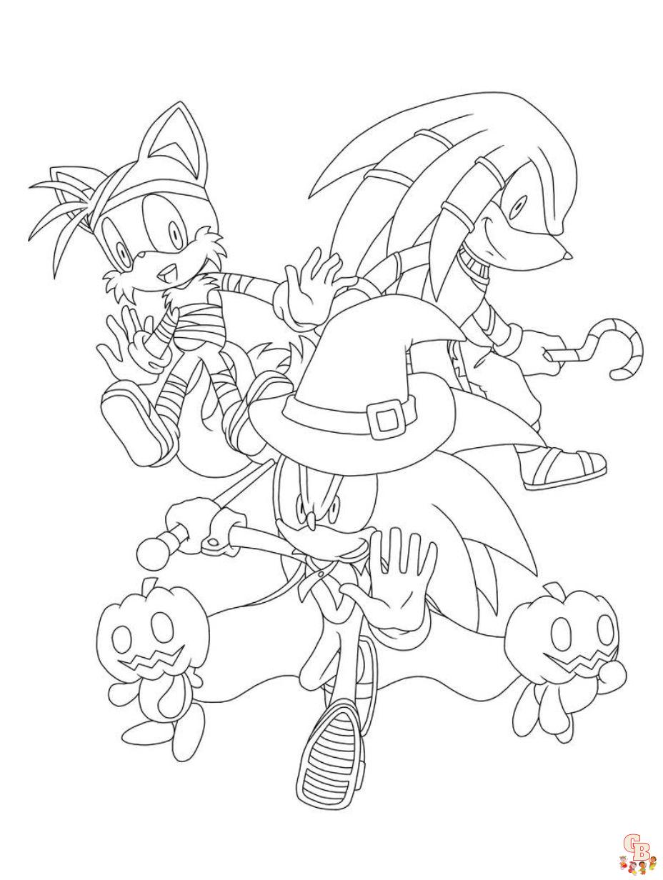 Sonic the hedgehog coloring pages free