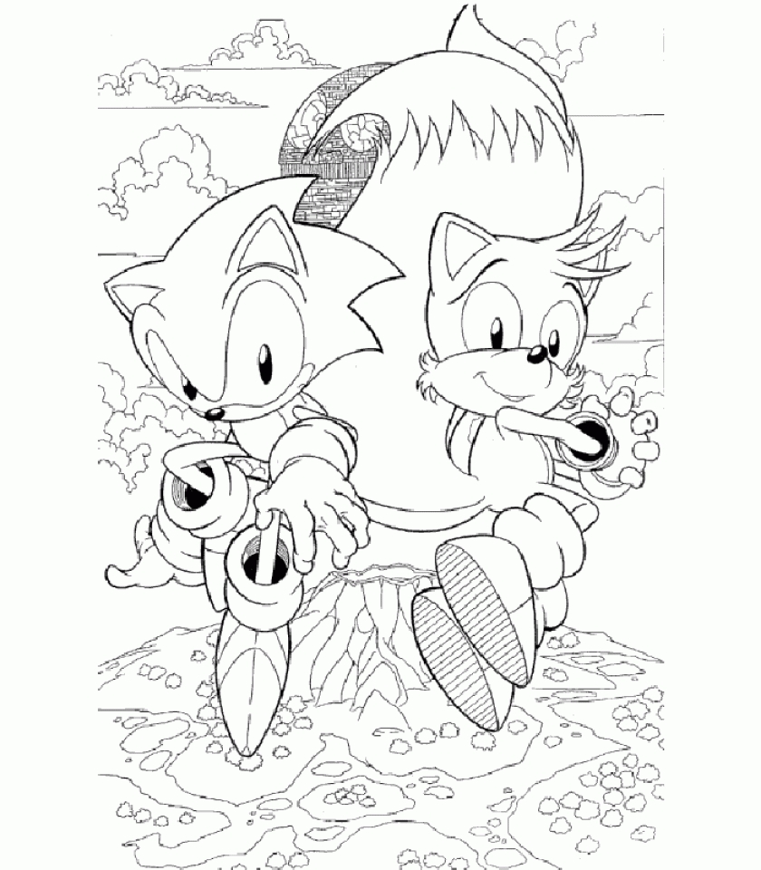 Free printable sonic the hedgehog coloring pages