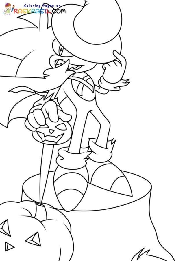 Sonic halloween coloring pages printable for free download