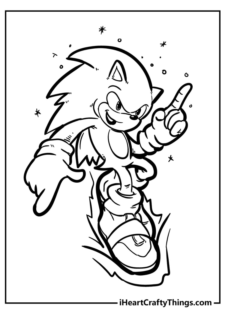 Sonic coloring pages free printables