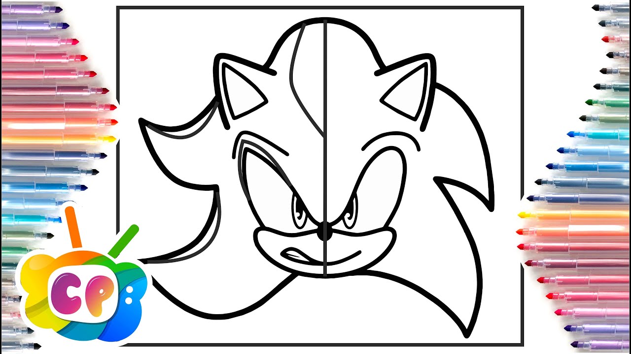 Sonic shadow in one face coloring page sonic vs shadow elektronoia