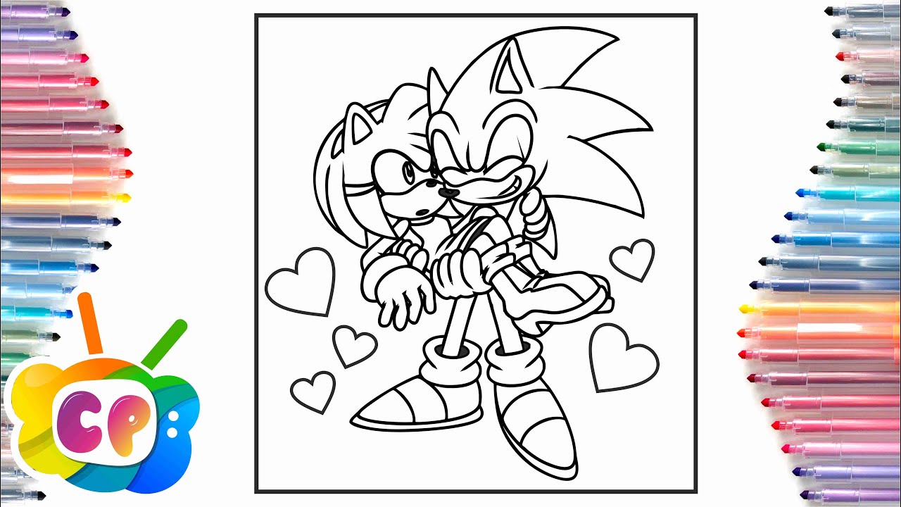 Sonic and ay rose coloring pagessonic saves ay rose arcando