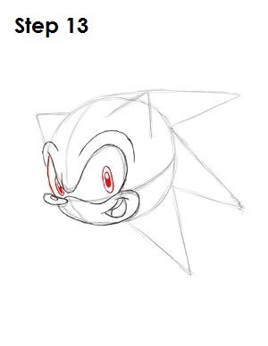 How to draw sonic the hedgehog steps