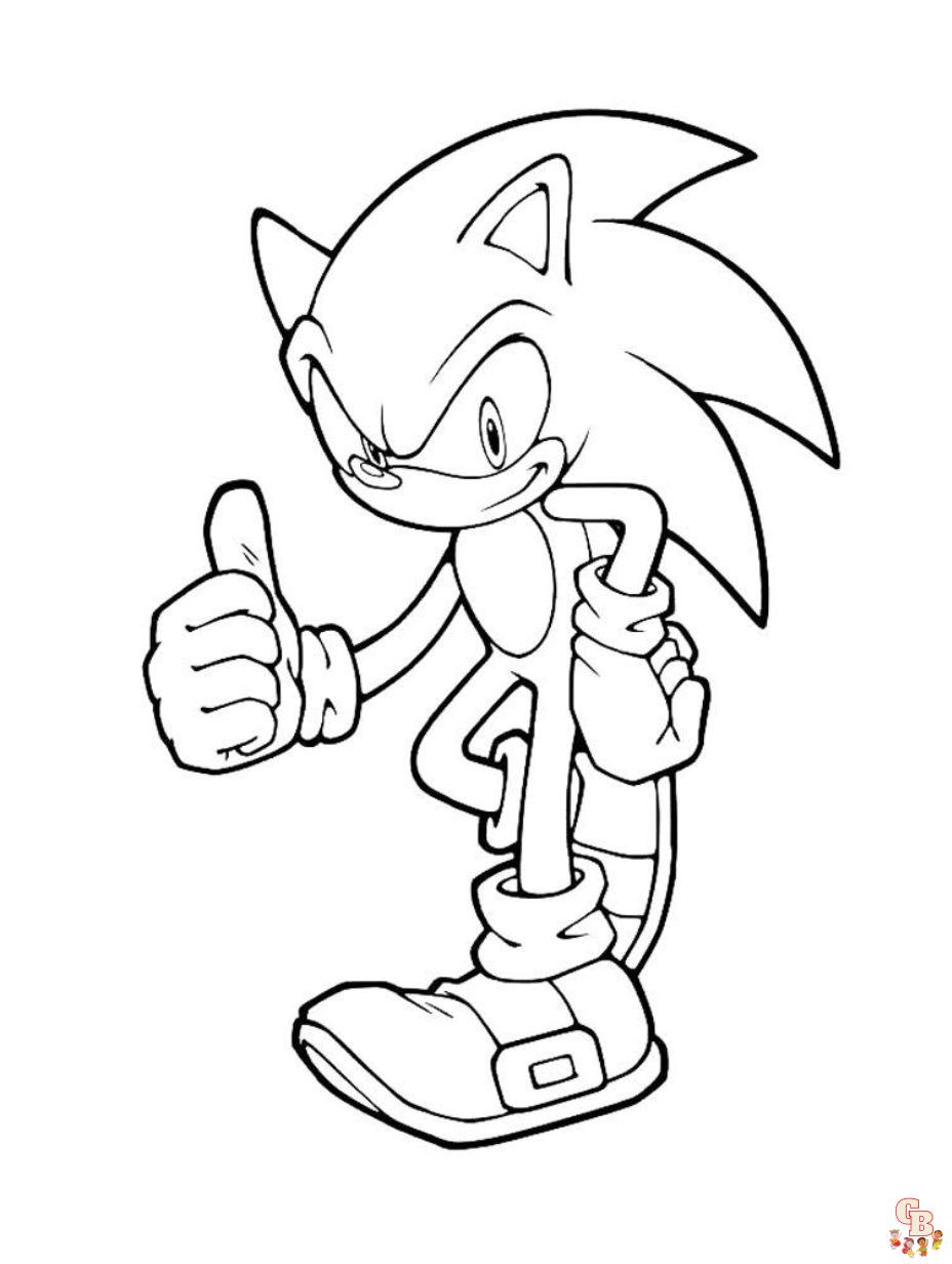 Sonic the hedgehog coloring pages free