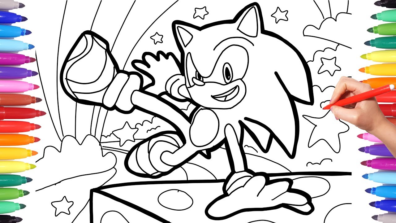 Sonic the hedgehog coloring pages learn coloring with sonic coloring book for kids