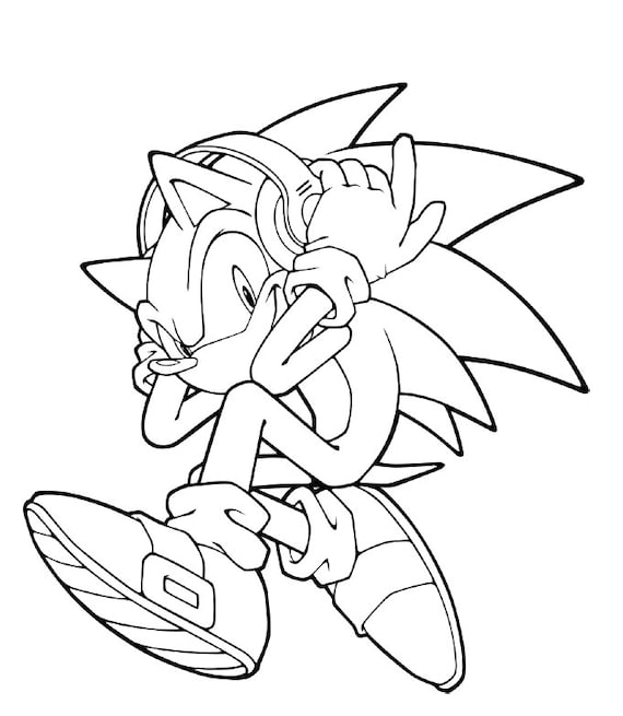 Page bundle of sonic the hedgehog colouring pages for kids digital download