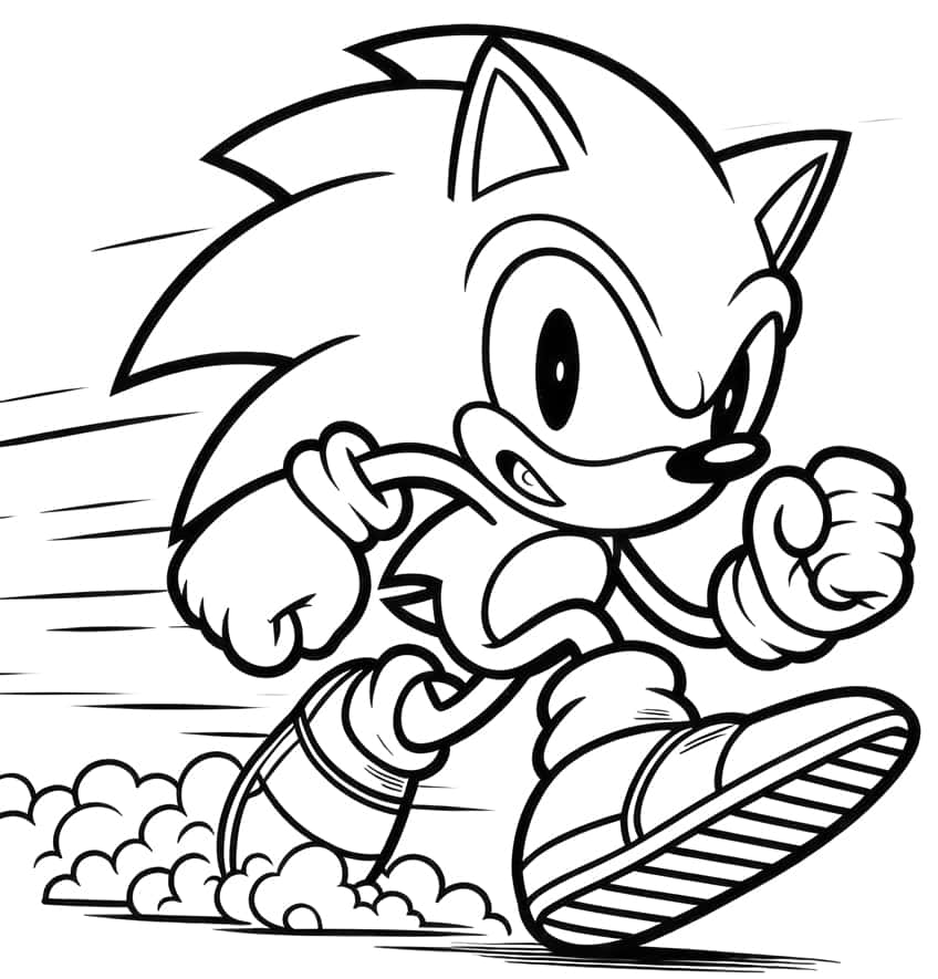 Sonic the hedgehog coloring pages