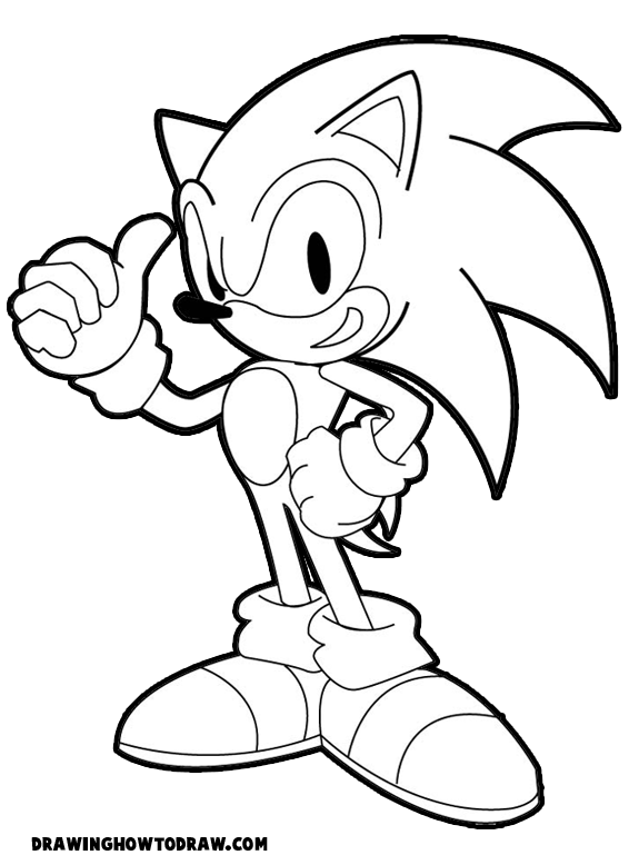 Sonic the hedgehog coloring book page printable